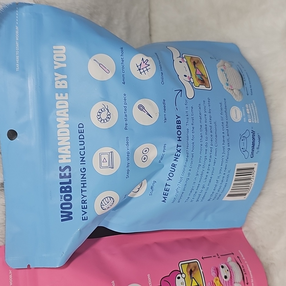 The Woobles Hello Kitty, My Melody And Cinnamoroll Crochet Kits - Picture 7 of 7